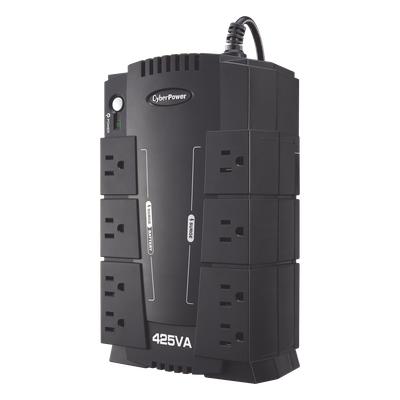 UPS de 425 VA/255 W, Topología Standby, Entrada 120 Vca NEMA 5-15P, Tipo Gabinete Compacto, Con 8 Tomas NEMA 5-15R