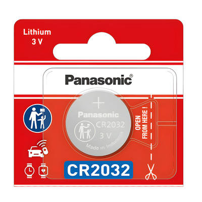 Batería de litio CR2032 de 3 V a 225 mAh (No recargable)