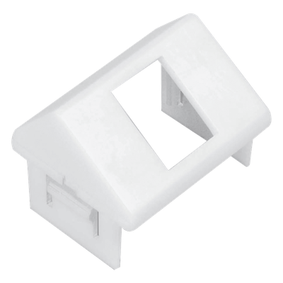 Adaptador para Placa de Pared CT, de una Salida, Angulado, Color Blanco