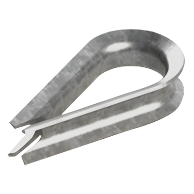 Cuello/ Guardacabo/ Rozadera para Cable de 3/8″ de Acero Galv. por Inmersión.