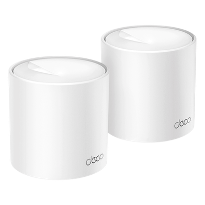 Kit 2 Routers Inalámbricos MESH Interior para Hogar / Doble Banda Wi-Fi 6 AX3000 Mbps / 3 Puerto Gigabit WAN/LAN / 2 Antenas Internas / Administración Mediante la App Deco (iOS, Android) / Protección HomeShield
