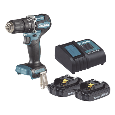 Rotomartillo/Taladro Inalámbrico SIN CARBONES, Broquero de 1/2″, 1,700 RPM, 18V, Torque: 42 N.m C/2 Bat. (1.5Ah) y Cargador.