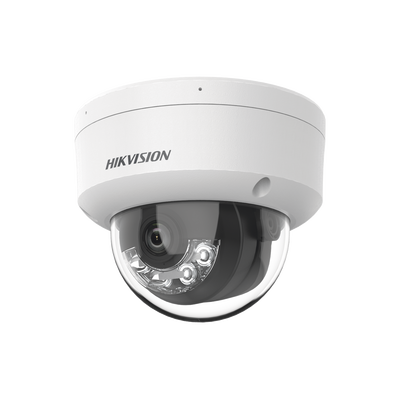 [Dual Light] Domo IP 8 Megapixel (4K) / Lente 2.8 mm / 30 mts IR + 30 mts Luz Blanca / Micrófono Integrado / IK08 / ACUSENSE Lite / Exterior IP67 / H.265 / PoE / ONVIF