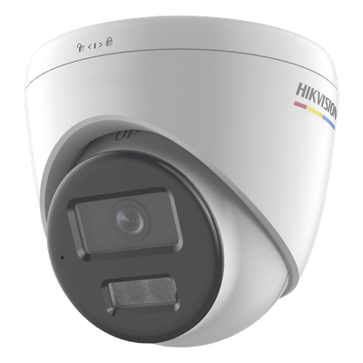 [Dual Light + ColorVu] Turret IP 4 Megapixel / Lente 2.8 mm / 30 mts IR + 30 mts Luz Blanca / Micrófono Integrado / ACUSENSE Lite / Exterior IP67 / WDR 120 dB / PoE / Micro SD
