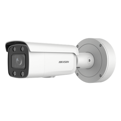 Bullet IP 4 Megapixel / Imagen a Color 24/7 / Lente 3.6 – 9 mm / Luz Blanca 60 mts / WDR 130 dB / Exterior IP67 / Captura Facial / Videoanaliticos (Filtro de Falsas Alarmas) / MicroSD / ACUSEARCH