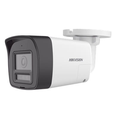 [Audio Bidireccional + Sirena & Estrobo + Dual Light + ColorVu] Bala TURBOHD 4K (8 Megapixel) / Lente 2.8 mm / 30 mts IR EXIR + 20 mts Luz Blanca / Micrófono y Bocina Integrado / Exterior IP67 / Metal / dWDR