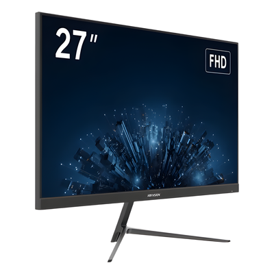 Monitor LED Full HD (1080p) de 27″ / Bocinas Integradas / 100 Hz / Ideal para CCTV, Oficina y Hogar / Entrada HDMI-VGA / VESA (100 X 100) / Uso 24/7 / IPS / Ultra Delgado