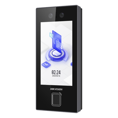 Terminal Facial MinMoe DS-K1T344EBFWX-E1 / Lector de Huellas y Tarjetas PROX EM / 3000 Rostros / 3000 Huellas / Pantalla 4.5″ / Hik-Connect Teams / IP65 / PoE WiFi / HIK-IA / SIP