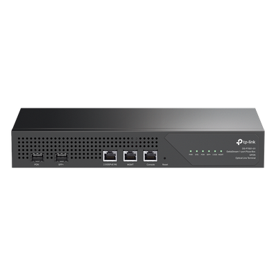 Delta Stream – OLT de 1 puerto GPON / Conexión de hasta 128 ONUs / 1 Puerto 2.5 Gigabit RJ45 Uplink PoE/  1 Puertos SFP+ Uplink / Fuentes Redundantes AC- PoE at / Administración desde la nube (DPMS)
