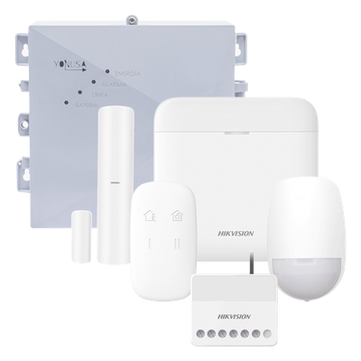 (AX PRO + YONUSA) KIT de Alarma AX PRO / Incluye: 1 Hub con bateria de respaldo / 1 Energizador 2500Mts Lineales / 1 Relevador 0 a 36 Vcc (Max. 5 A) con Entrada de Alarma 27/7 / 1 Keyfob / 1 PIR Interior / 1 Magnético