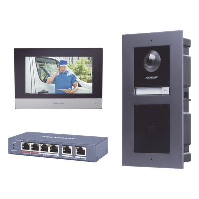 KIT de Videoportero IP con llamada a App de Smartphone y Lector de Tarjetas EM / 2da Generación (Modular) / Montaje para EMPOTRAR incluido