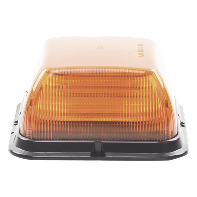 Baliza LED Cuadrada, base de polipropileno reforzado, perfil medio, 12-24 VCC, 24 patrones de destellos, ámbar