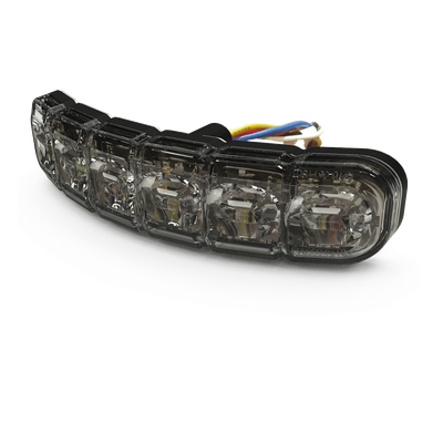 Luz Auxiliar de 12 LED, Rojo /Blanco, Lente Transparente