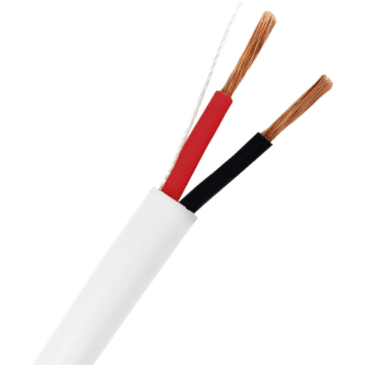 Bobina de 152 Metros (500 Pies) / 16AWG 2 Conductores / Cable Profesional de ALTA FIDELIDAD 100% Cobre / Interior / Color Blanco / Libre de Oxígeno / Para Aplicaciones de Audio, Control de Acceso y Automatización