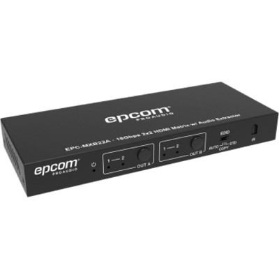 Matricial HDMI | 2×2 | 4K2K@60Hz | HDR | YCbCr 4:4:4 | EDID Auto | Extractor de Audio | Salida de audio análoga y digitalizados | HDCP 2.2 | 18 Gbps