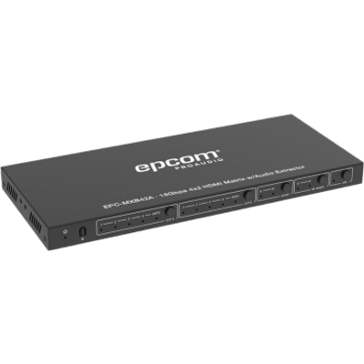 Matricial HDMI | 4×2 | 4K2K@60Hz | HDR | YCbCr 4:4:4 | EDID Auto | Extractor de Audio | Salida de audio análoga y digitalizados | HDCP 2.2 | 18 Gbps