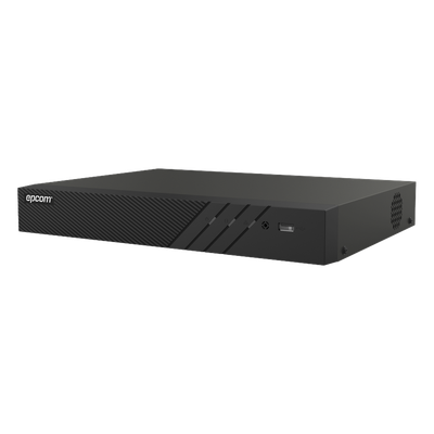 DVR 8 Canales TURBOHD + 4 Canales IP / 8 Megapixel (4K) / Audio Bidireccional por Coaxitron / ACUSENSE / Reconocimiento Facial / 1 Bahía de Disco Duro / Salida de Video en 4K / H.265+