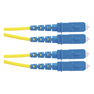 Jumper de Fibra Optica Monomodo 9/125 OS2, SC-SC Duplex, OFNR (Riser), Color Amarillo, 5 Metros (16.40 Pies)