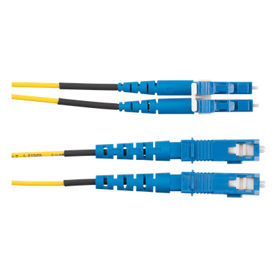 Jumper de Fibra Optica Monomodo 9/125 OS2, LC-SC Duplex, OFNR (Riser), Color Amarillo, 50 Metros