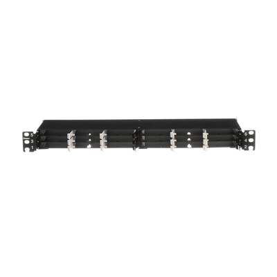 Panel de Distribución de Fibra Óptica, Acepta 18 Cassettes HD Flex en 4 Espacios, Hasta 144 Fibras, 1 UR