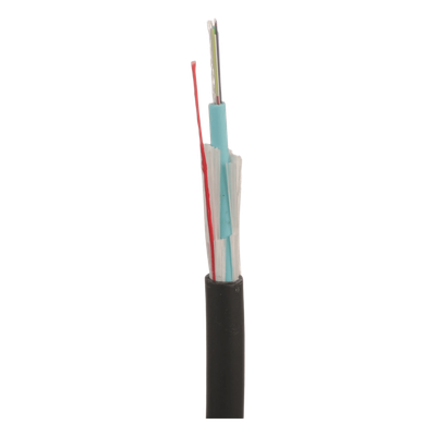 Cable de Fibra Óptica de 12 Hilos, Multimodo OM4 50/125 Optimizada, Interior/Exterior, Loose Tube 250um, No Conductiva (Dieléctrica), OFNR (Riser), Precio Por Metro
