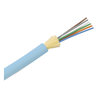 Cable de Fibra Óptica de 6 Hilos, Multimodo OM4 50/125 Optimizada, Interior, Tight Buffer 900um, No Conductiva (Dieléctrica), LSZH, Precio Por Metro