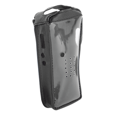 Funda Reforzada de piel con frente transparente para radios TK-2212, TK-2212L, TK-3212 y TK-3212L.
