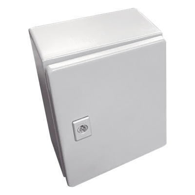 Gabinete de Acero / Nema 4 -IP 66 de 15 x 15 x 12 cm / Platina incluida.