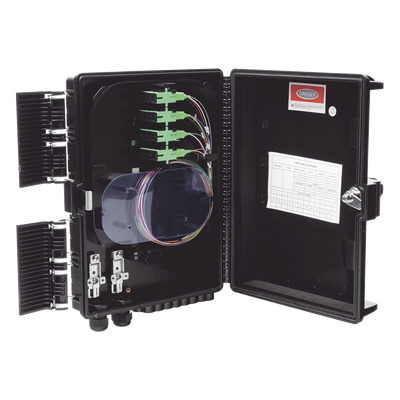 Cierre de Empalme para 24 Fusiones de Fibra Óptica, Interior/Exterior, con 16 Acopladores SC/APC y Splitter 1×16 SC/APC Incluido, IP65