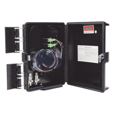 Cierre de Empalme para 24 fusiones de fibra óptica, Interior/Exterior, con 8 acopladores SC/APC y splitter 1×8 SC/APC Incluido, IP65