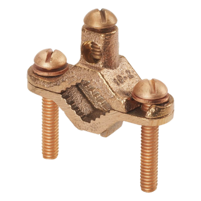 Abrazadera de Bronce para Tierra Física para Conductor 2 AWG, 1 Pieza