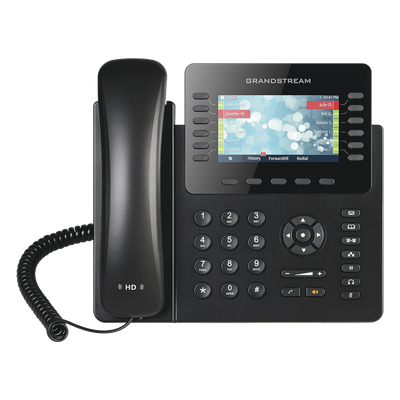 Teléfono IP empresarial de 12 Líneas con 5 teclas de función y conferencia de 4 vías, PoE