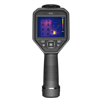 M31 – Cámara Termográfica Portátil Dual / Lente Térmico 9.7 mm (384 x 288) / Lente Óptico (8 Megapixel) / WiFi / IP54 / Ranura MicroSD hasta 64 Gb / Hasta 5 Horas de Funcionamiento Continuo