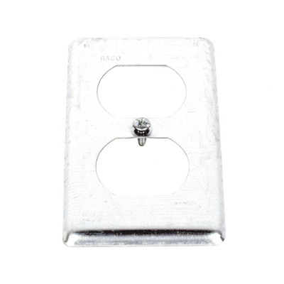 Tapa Metálica 4″X2″/ Para tomacorriente Duplex.
