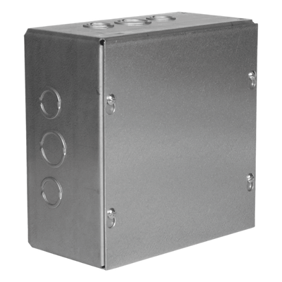 Caja Extra Grande 8″ x 8″ x 4″/ Profundidad 4″/Entradas Laterales-Finales 2 Entradas de 1/2″- 3/4″ y 1 Entrada de 3/4″ – 1″ / Incluye tapa.