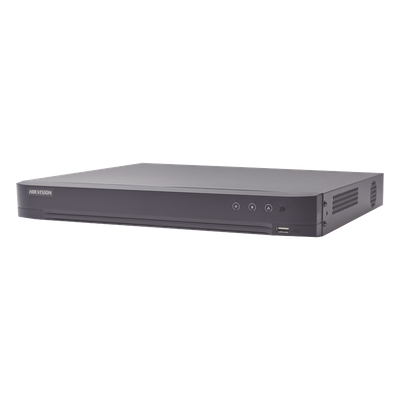 DVR 8 Canales TURBOHD +  8 Canales IP / 8 Megapixel (4K) / Audio por Coaxitron / ACUSENSE / Reconocimiento Facial / 1 Bahía de Disco Duro / Alarmas I/O / Salida de Video en 4K / H.265+