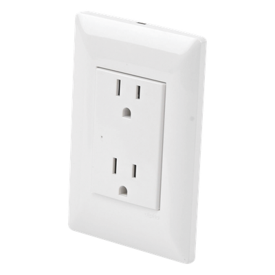 Contacto Inteligente de Pared Doble 120, 15A, con Supresor de Picos Tipo A.