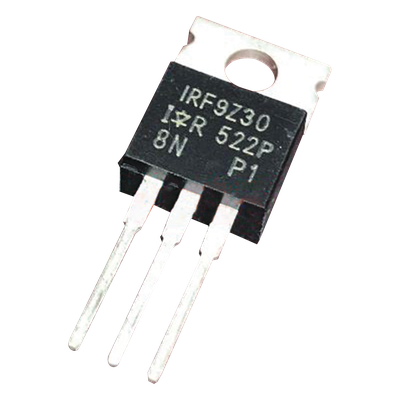 Transistor de Potencia MOSFET, Canal P, 50 Volt, 18 Amp., 0.14 Ohm, 74 Watt, TO-220AB, para Analizador III.