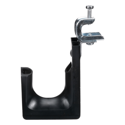 Sujetador STRONGHOLD tipo J (J-Hook), Con Abrazadera de Tornillo para Montaje, Hasta 46 Cables Cat6, Nylon 6.6, Color Negro, 1 pieza