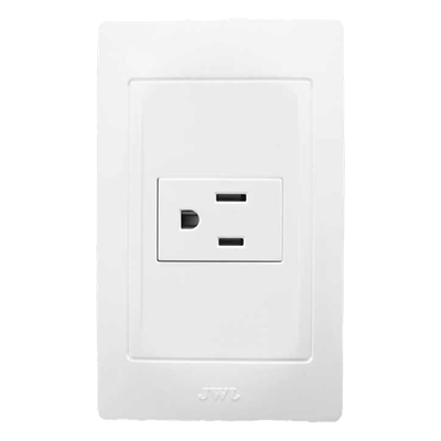 Contacto Sencillo de 127 V~60 HZ 15 A/ Color Blanco.