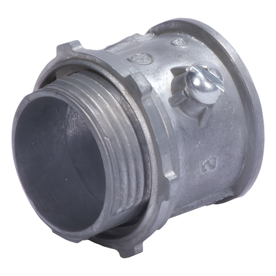 Conector 3/4″ (19mm) pared delgada con tornillo tipo americano galvanizado etiqueta verde