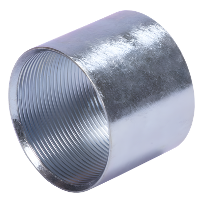 Cople 1/2″ (13mm) pared gruesa con rosca galvanizado etiqueta amarilla