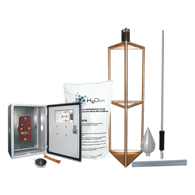 Kit de Pararrayo con Punta con Diámetro de Protección de 300 metros.
