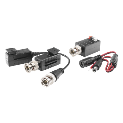 Kit de TRANSCEPTORES DE VIDEO DE LARGO ALCANCE / 320 Metros / Resolución 720P y 1080P / Cat 5e/6 / Compatible con cámaras HD-TVI/CVI/AHD/CVBS / Alimente solo el Receptor / Protección Interconstruida contra sobretensión.