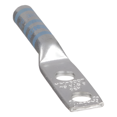 Zapata de compresión LCC6-14A-L para cal. 6 Awg, Doble barreno para tornillo prisionero de 1/4, Espaciado de orificio 16mm, 1 Pz
