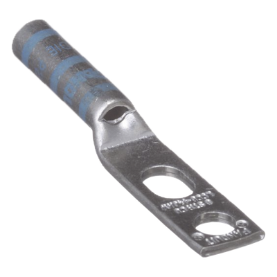 Zapata de compresión LCC6-14JAW-l para cal. 6 Awg, Doble barreno para tornillo prisionero de 1/4, 1 pz