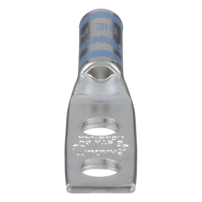 Zapata de compresión LCD6-14A-L para cal. 6 Awg, Doble barreno para tornillo prisionero de 1/4, Espaciado de orificio 16mm, 1 Pz