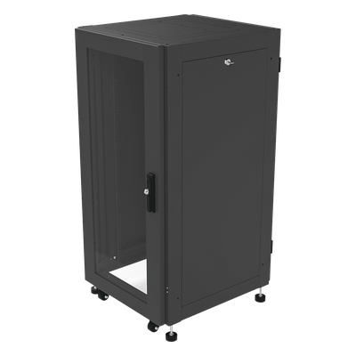 Gabinete Profesional para Telecomunicaciones de 19in, Instalación a Piso, 24UR, 600 mm Profundidad, Se envía el Gabinete Armado.