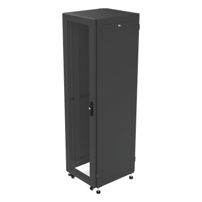 Gabinete para Telecomunicaciones Rack Estándar de 19″, 42UR, 600 mm Ancho x 600 mm Profundidad. Fabricado en Acero, Se envía el Gabinete Armado.