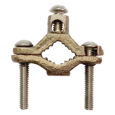 Conector Tubo a Cable / Bronce 100% / Tubo hasta 1 1/4 in / Cable 4 AWG / Aterrizaje Torres TZ / Sin Soldadura